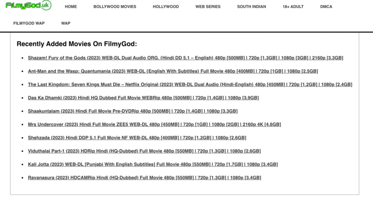 FilmyGod: 🎬 Download Wap Movies & Web Series 300mb, 1080p